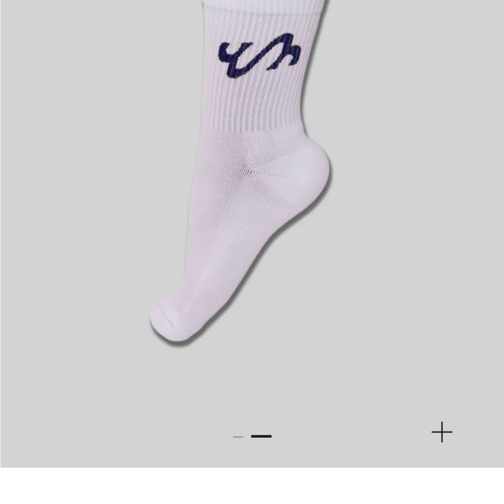 Blue and White Athletic Socks for Active Comfort